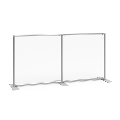 Sneeze Guard Wall 64w x 33h Clear Plexiglass Panels | APG Exhibits